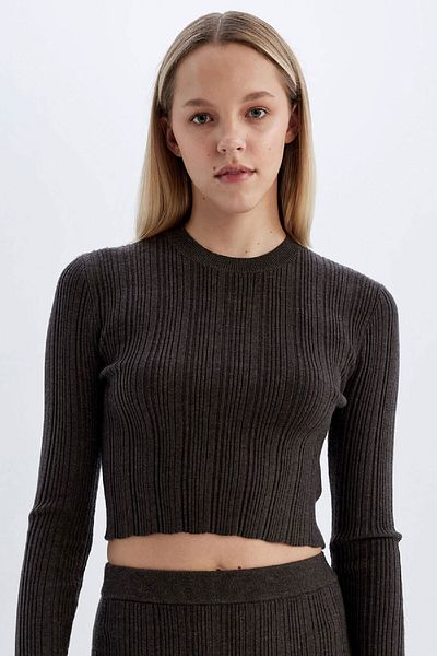 DeFacto Slim Fit Slim Fit Crew Neck Knitwear Sweater A2057Ax24Au