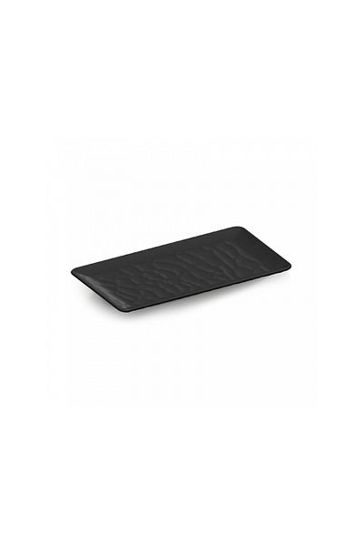 Tria Unbreakable Rectangular Service Plate 12 Pieces 40X16 cm - Black Tr392B