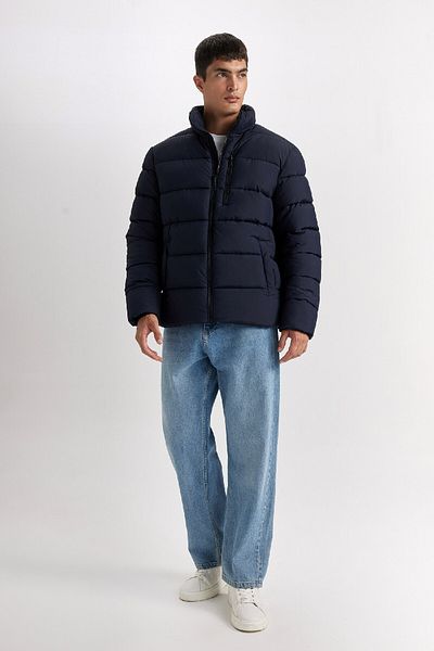 DeFacto Водоотблъскващо ветроустойчиво пухено яке Slim Fit Slim Fit Stand яка с джобове с ципове 3156566
