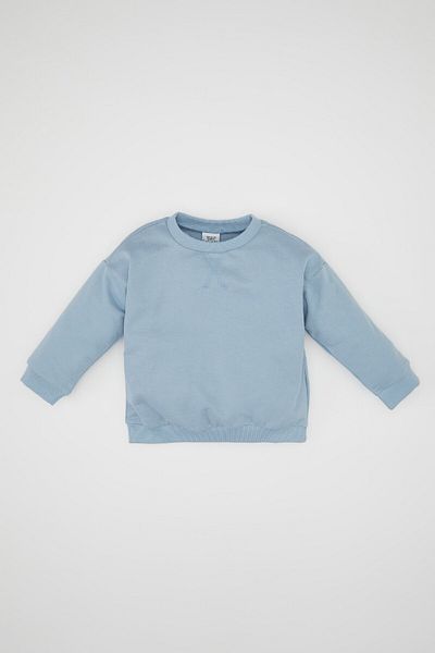 DeFacto Chlapecká 100% bavlna Crew Neck Basic Plain Mikina A7343A524Au