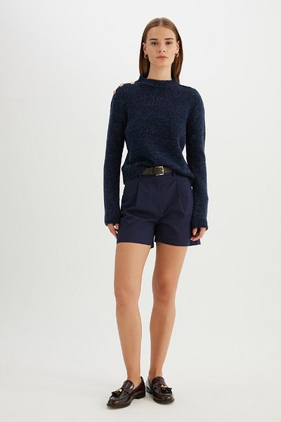 DeFacto Regular Fit Soft Textured Crew Neck Knitwear Sweater C9075Ax24Wn