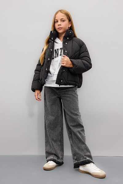 DeFacto Girls Water Repellent down Coat Stand Collar Pocket Zip C6335A824Au