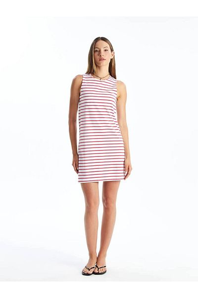 LC Waikiki Crew Neck Striped Women's Dress