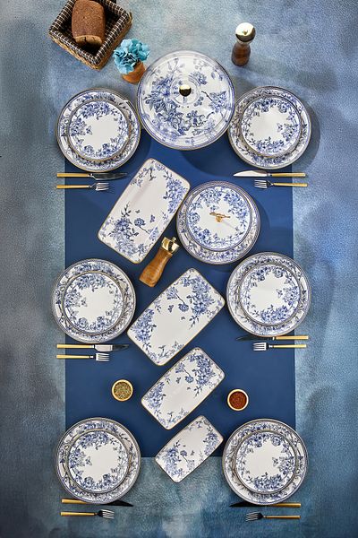 Mabeyn 20 Piece Spring Time Pastry Serving Presentation Set Breakfast Dowry Set