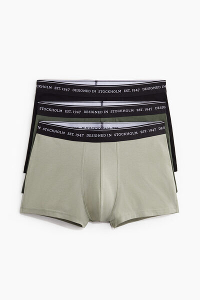 H&M 3’lü COOLMAX® Kısa Paça Boxer Şort