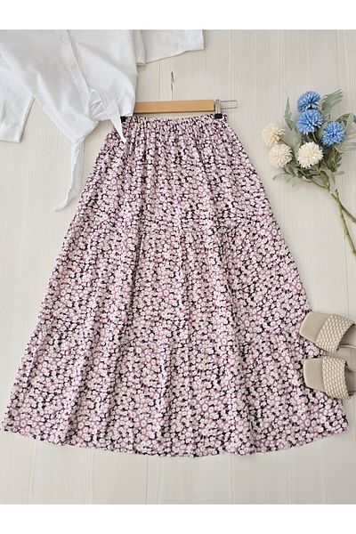 ENDAMIM Plus Size Viscosse Skirt