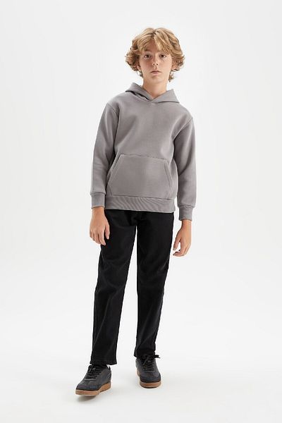 DeFacto Boy's Pocket Hooded Thick School Sweatshirt C7565A824Au