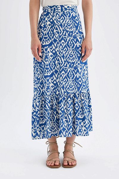 DeFacto Viscose Maxi Φούστα - Με σχέδιο, D2374AX24SM