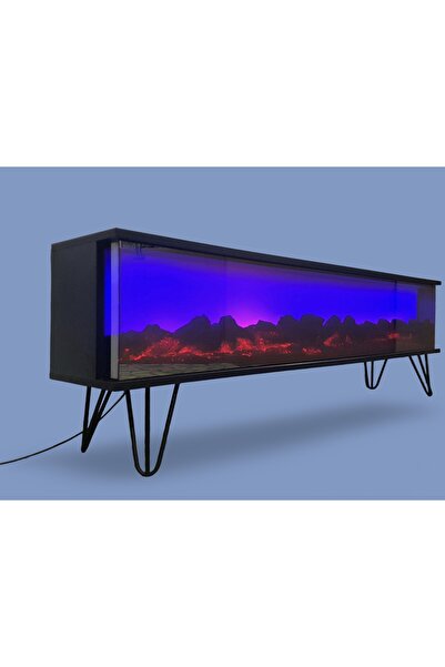 reyhan mobilya Tv Sehpası Full Şömineli Kumandalı Bluetooth Stereo Ses 6 Modl...
