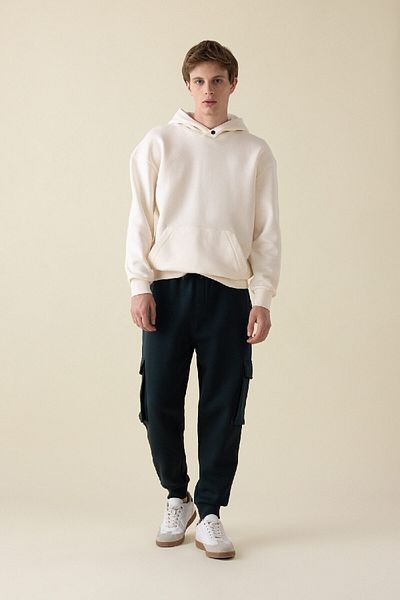 DeFacto Jogger-Jogginghose mit normaler Passform – Cargo-Tasche, Schnürung, elastisches Bein Y5533az24au