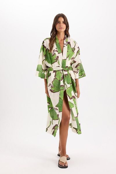 DeFacto Gemusterter Baumwoll-Kimono-Fall In Love D0455ax24sm