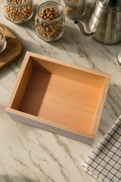 Limon Dekor Wooden Box with Lid - Solid Pine Wood Wooden Jewelry Box / Organizer