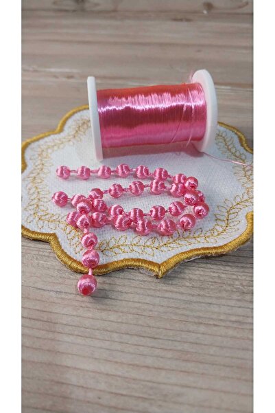 hobiimobiii خرز كرز 120 قطعة كاندي بينك إبرة كومة حبل لف طرف يمني