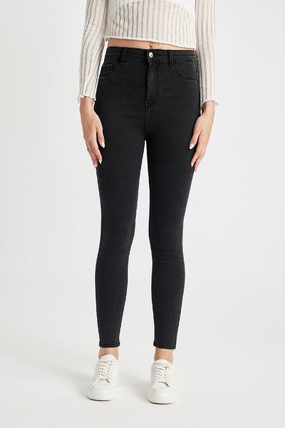 DeFacto High Waist Jegging - Narrow Leg Ankle Length Basic Jeans B7498Ax24Au