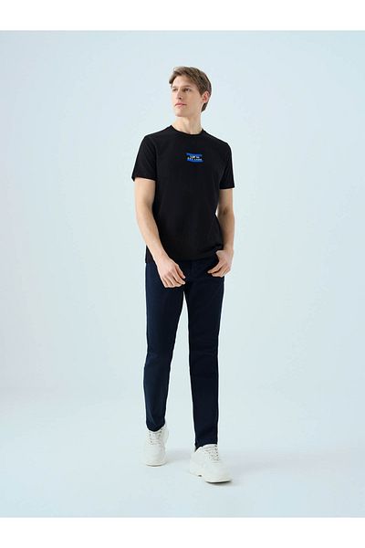 Loft Ανδρικό μπλουζάκι Regular Fit Μαύρο Lf2038783