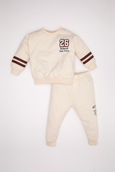 DeFacto Baby Boy 2L Team Crew Neck Sweatshirt Jogger Tracksuit