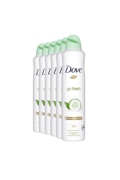 Dove Deodorant spray femei Dove Go Fresh Cucumber & Green Tea, 6 x 250 ml