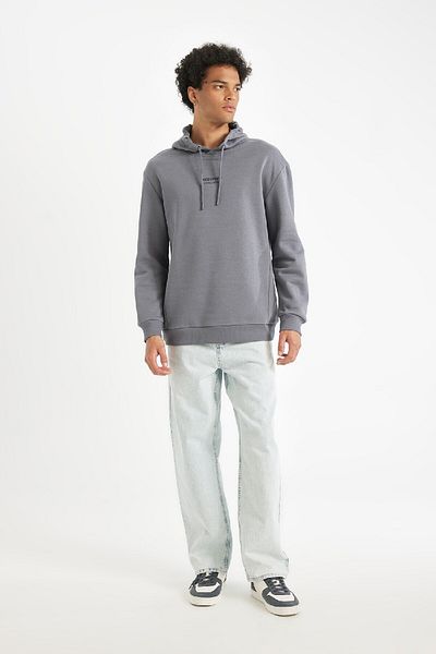 DeFacto 100% Baumwolle Relax Fit Kapuzenpullover bedruckt Y9652az24au