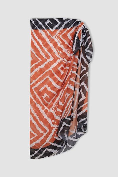 DeFacto Gemusterter Voile-Pareo-Fall In Love D0966ax24sm
