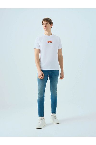 Loft Ανδρικό μπλουζάκι Regular Fit Λευκό Lf2038783