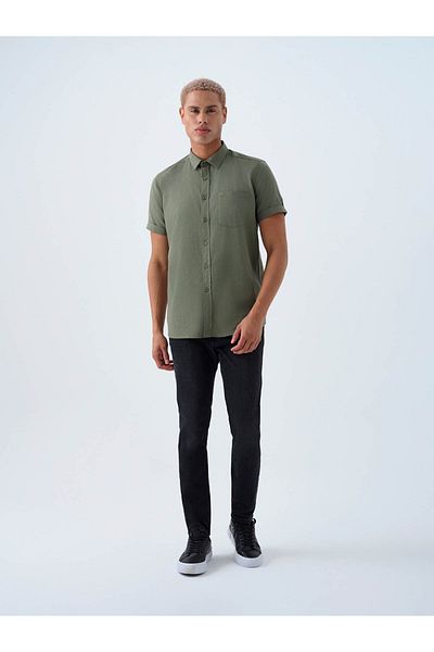 Loft Regular Fit Dark Khaki Men's Shirt Lf 2024492