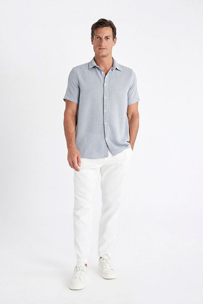 DeFacto Regular Fit Polo Collar Cotton Short Sleeve Shirt D2924Ax24Sm