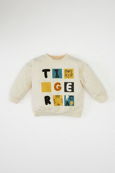 DeFacto Baby Boy Crew Neck Printed Sweatshirt D2934A524Wn