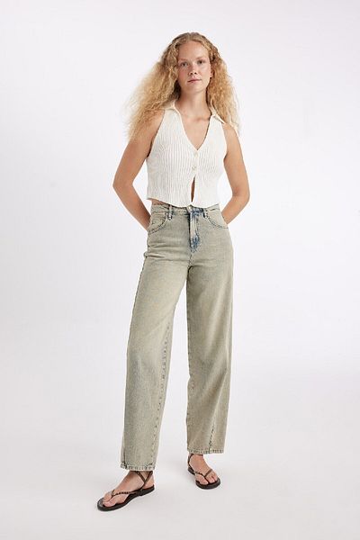 DeFacto Cool Slim Fit Zapinana na guziki kamizelka dzianinowa D3584ax24hs