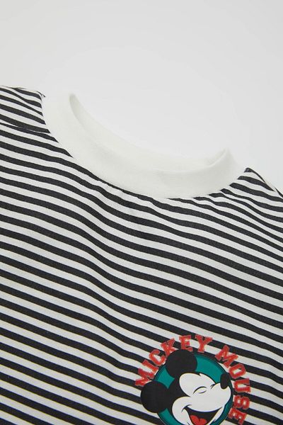 DeFacto Baby Boy Disney Mickey & Minnie Crew Neck Striped Short Sleeve T-Shirt D1482A524Sm