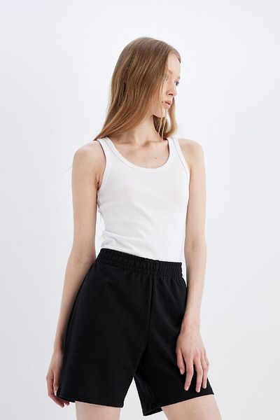 DeFacto Regular Fit Normální pas Rovné nohavice Basic Bermudy U4570az24hs