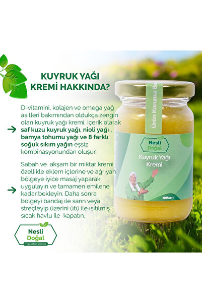 Neslidogal Doğal Kuyruk Yağı Kremi 100 Gr