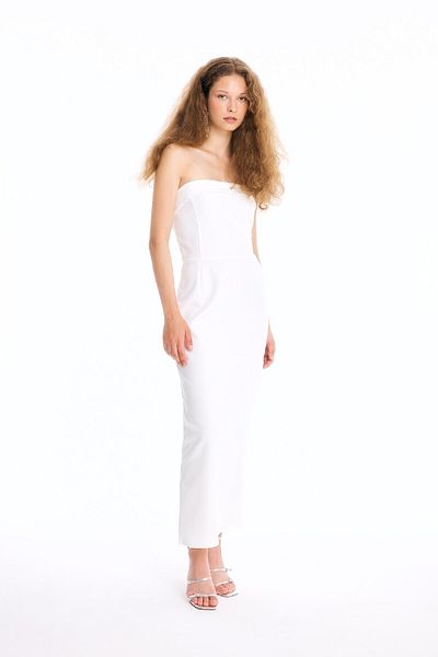 DeFacto Bodycon Maxi šaty bez ramínek - D3268AXNS bez rukávů