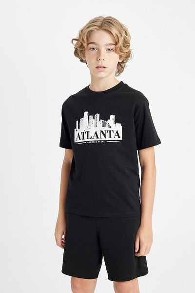 DeFacto Boy's Short Sleeve Crew Neck T-Shirt - D2249A824HS