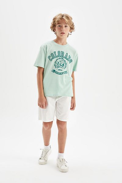 DeFacto Boy's Short Sleeve Crew Neck T-Shirt D2248A824HS