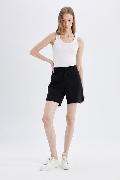 DeFacto Regular Fit Normální pas Rovné nohavice Basic Bermudy U4570az24hs