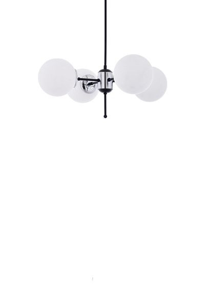 Step Aydınlatma Ava Black-Chrome 4-Arm, Modern Living Room Y. Room O. Room Chandelier