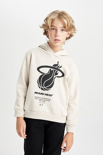 DeFacto Nba Miami Heat Boy's Hooded Sweatshirt - D3143A824Au