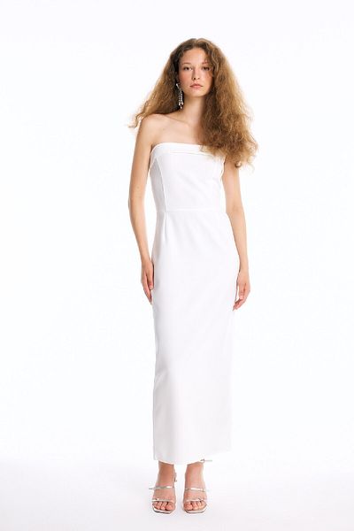 DeFacto Bodycon Maxi šaty bez ramínek - D3268AXNS bez rukávů