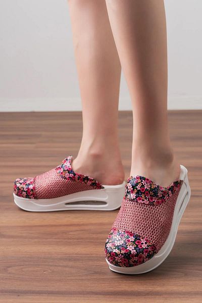 Biocomfort تصميم شبكي من RedFlower للنساء AirMax مركز تجميل تشريحي كامل لتقويم العظام، شبشب صابو للصحة