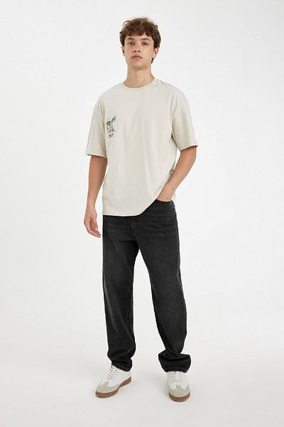 DeFacto Βαμβακερό μπλουζάκι Looney Tunes Crew Neck Back Printed - C6522ax24au