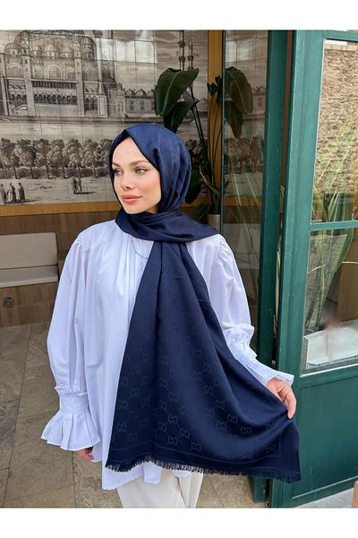 Modechic Collection Σάλι διπλής όψης από μεταξωτό κασμίρ G μοτίβο
