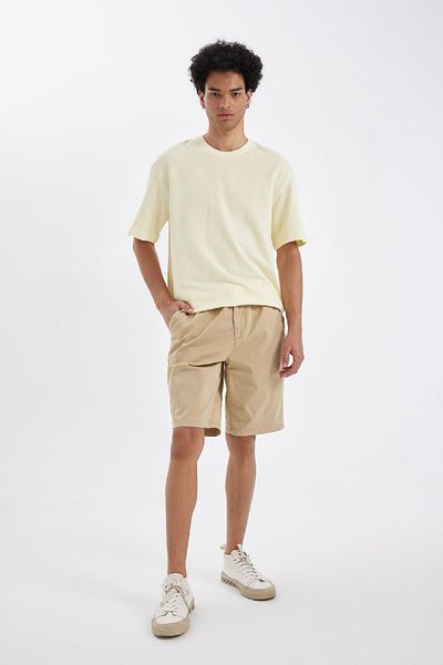 DeFacto Εύκαμπτα σορτς βερμούδα Gabardine - Regular Fit D2899AX24HS