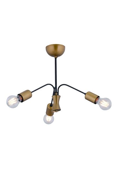 Step Aydınlatma Piena 3-Arm Black Antique Light Bulb Living Room Bedroom Gnç Room Chandelier