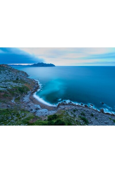 Zumzeria Tablou Canvas Beautiful Cantabria Costline In The Evening, 80x50cm, ...