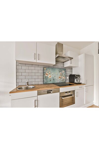 wudie Placă din sticlă de protecție pentru spatele aragazului, încorporată, r...