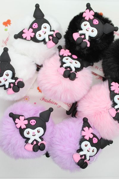 CLARİS Kuromi نموذج مطاطا Pompom فتاة مشبك فتاة المدرسة مشبك