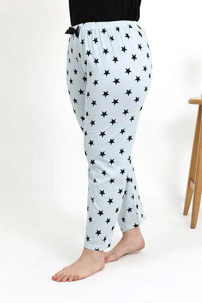 modaserdem Mdsrdm Pijama de damă din bumbac, cu fundul mărimii mari, 27557 Ice Blue