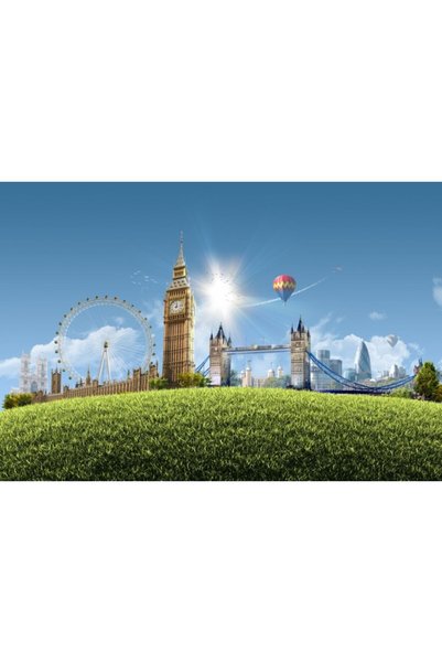 Zumzeria Tablou Canvas Sunny Day In Beautiful London, 80x50cm, tabloucanvas12...