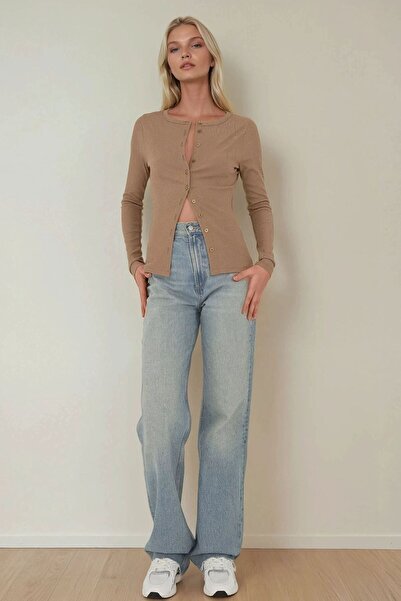 Hiccup Slim Fit V-Neck Long Sleeve Knitted Lycra Cardigan