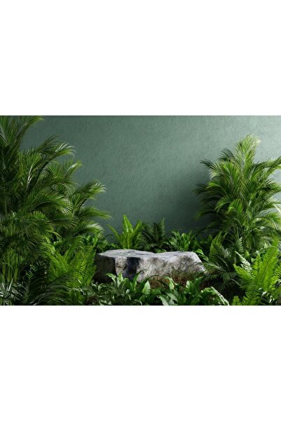 Zumzeria Tablou Canvas Stone Platform In Tropical Decor, 80x50cm, tabloucanva...